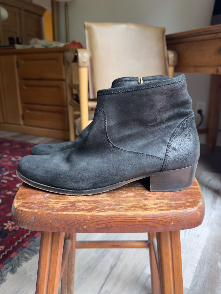 Billy Reid Black Leather Zip Boots Men's 9.5